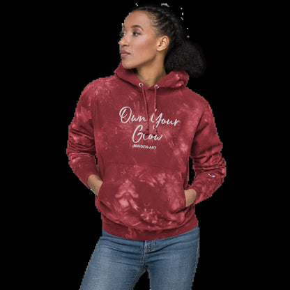 Own Your Glow Unisex Champion Tie-Dye Hoodie with Embroidery | Champion Hoodie